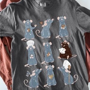 Disney Pixar Remy / Ratatouille French Food Inspired Short Sleeve Crewneck Shirt